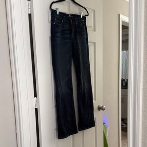 7 For All Mankind Deep Indigo Boot Cut Jeans